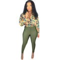 C0548  winter Clothes women camouflage long sleeves two piece outfits set for women two piece pant set christmas